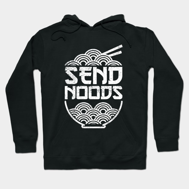 Send Noods Funny Distressed Ramen Noodles Bowl Hoodie by LittleFlairTee